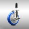 Service Caster 5 Inch 316SS Blue Polyurethane Swivel 1-1/4 Inch Expanding Stem Caster Brake SCC-SS316EX20S514-PPUB-BLUE-TLB-114 - alternate 3